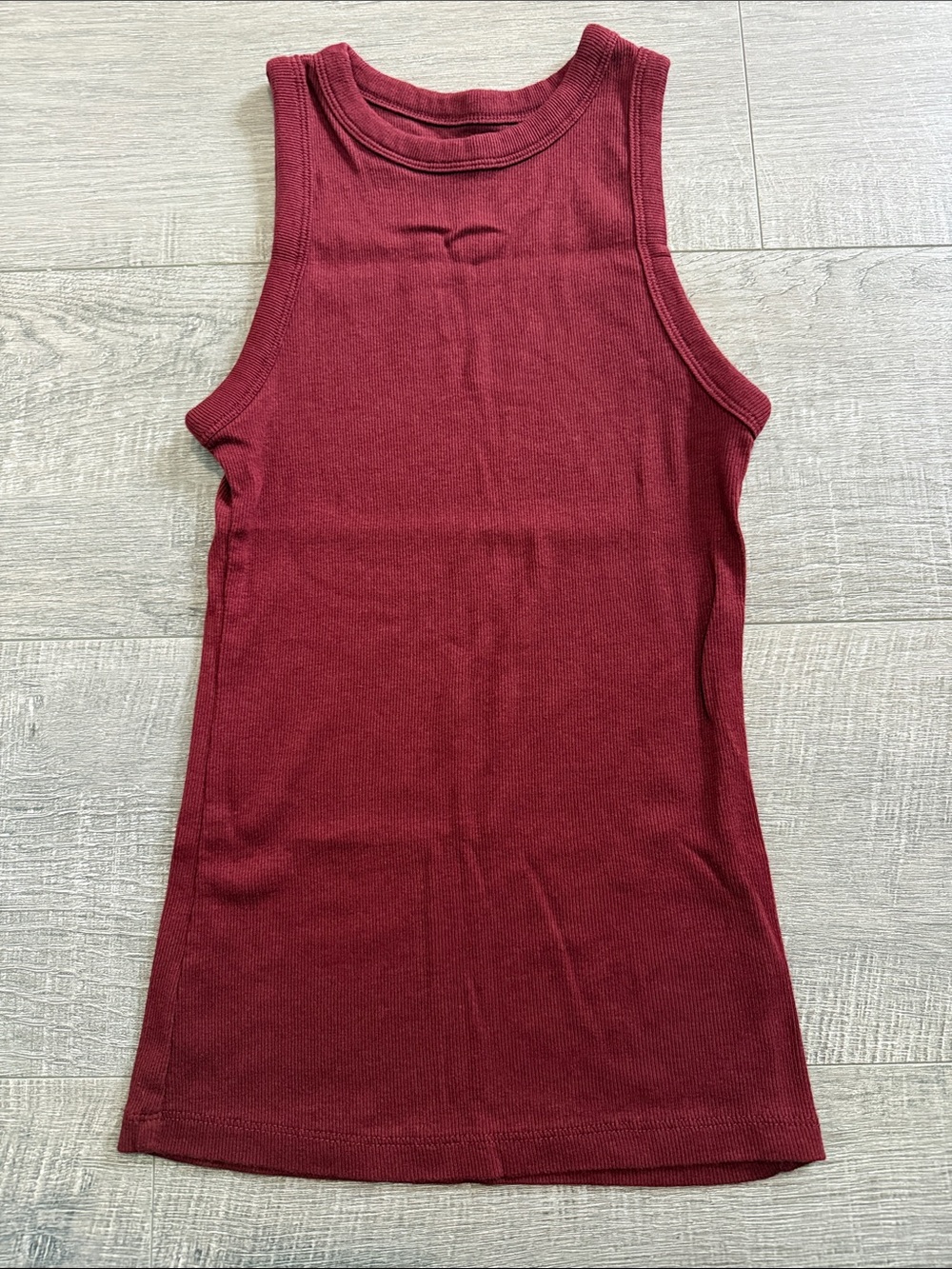 a new day Ribbed Tank Top - Wine